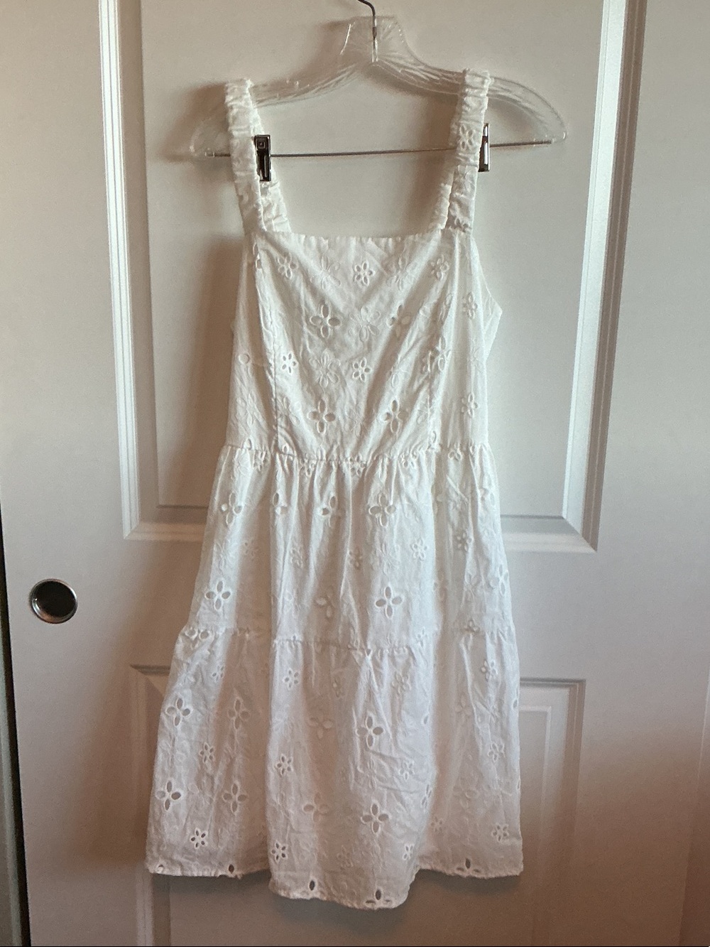 Lucky Brand White Eyelet Midi Sundress